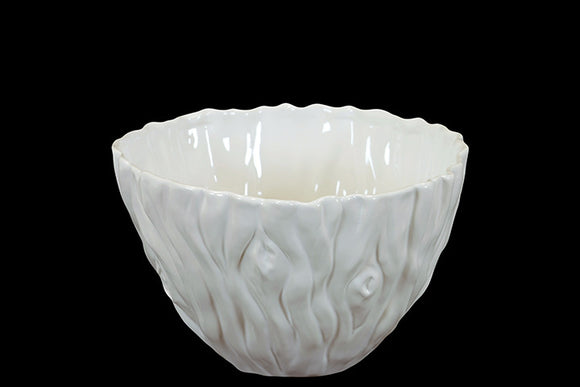 Elegant and Beautiful Ceramic Bowl in White (Small)