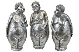 Unique Resin Fat Lady Set Of Three