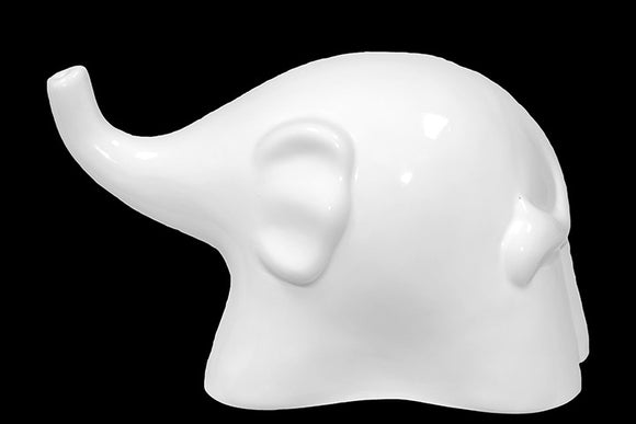 Modern and Intriguing Design Ceramic Elephant in White