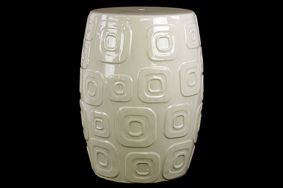 Classic Unique Ceramic Stool Cream