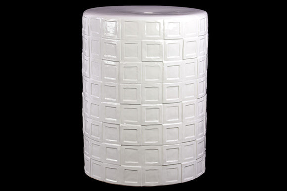 Fantastic Unique Ceramic Stool White