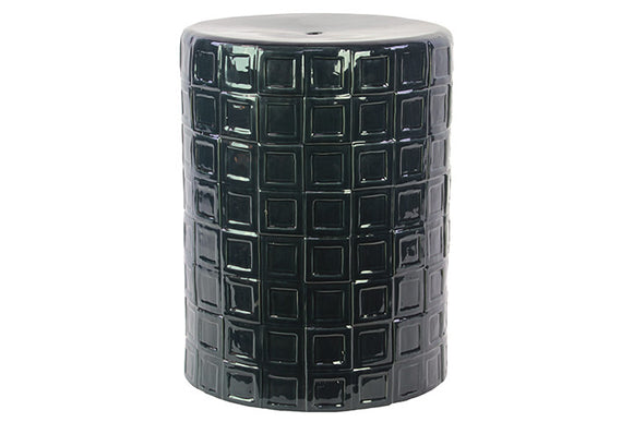 Classic Unique Ceramic Stool Dark Blue