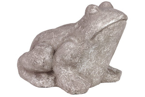 Mesmerizing Croaking Terracotta Frog in Grey