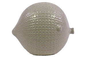 Beautiful and Elegant Pattern Ceramic Blow Fish in White (Large)