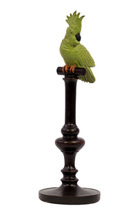 Beautifully Looking Resin Green Parrot on Stand