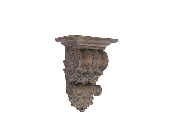 Classic Design Fiberstone Wall Décor Corbel in Brown (Small)