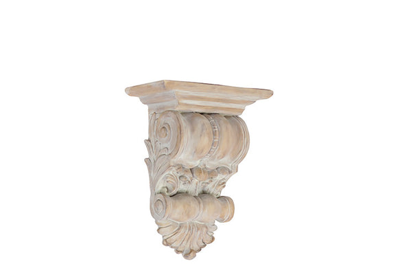 Classic Design Fiberstone Wall Décor Corbel in Wooden Finish (Small)