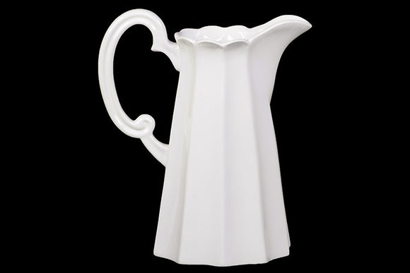 Gorgeous and Extraordinary Design Ceramic Pitcher in White