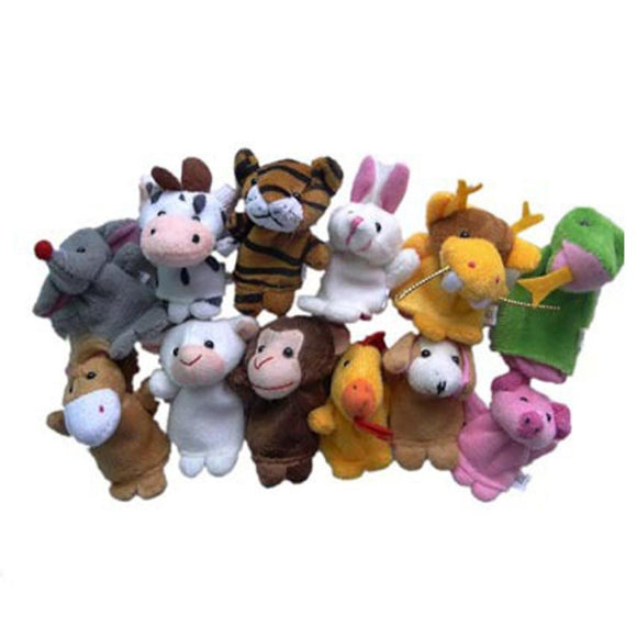 12pcs Animal Finger Puppet Plush Child Baby Early Education Toys Gift Finger toy Puppets baby toy #YL