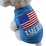 American Flag dog clothes for small dogs spring summer pet clothes summer dog clothes chihuahua roupa pet cachorro