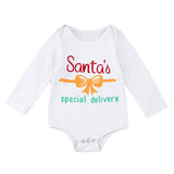 Toddler Baby Christmas Santa Long Sleeve Letter Print Romper Clothes for baby Boys,girls christmas costume gift