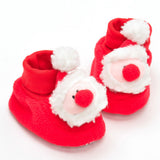 Cute baby Crib shoes Christmas Toddler Infant Newborn Santa Claus Soft Sole Baby Girl Boy Prewalker Shoes Christmas Gifts