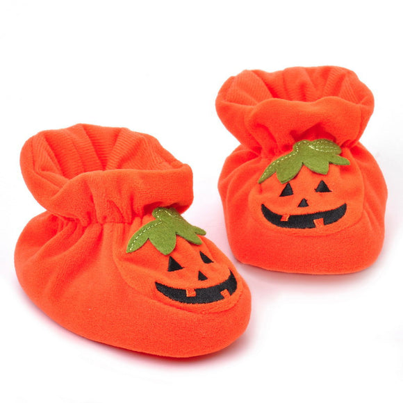 Baby Boys Girls Shoes Cute Pumpkin Baby Boy Crib shoes Infant Winter Warm Cotton Toddler Sneakers Newborn Halloween Present Gift