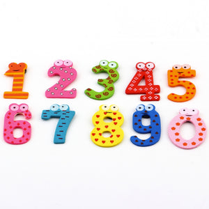 10 pcs Magnet Education X mas Gift Set 10 Number Wooden Fridge Magnet Education Learn Cute Kid Baby Toy Gifts New Arrival